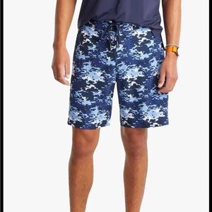 Southern Tide Graffiti Camo Swim Trunk Lined Blue XL